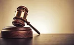 Gavel on desk